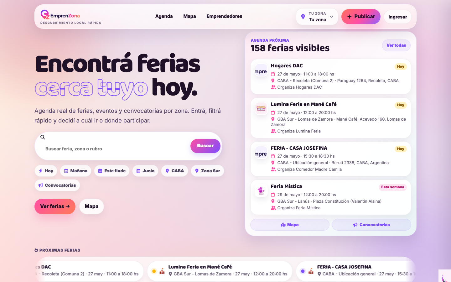 Guía de ferias en el Comité Radical de Olivos
